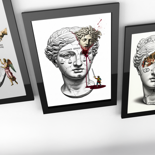 Vengeance Served Medusa — Surreal Greek Mythology Wall Art Print