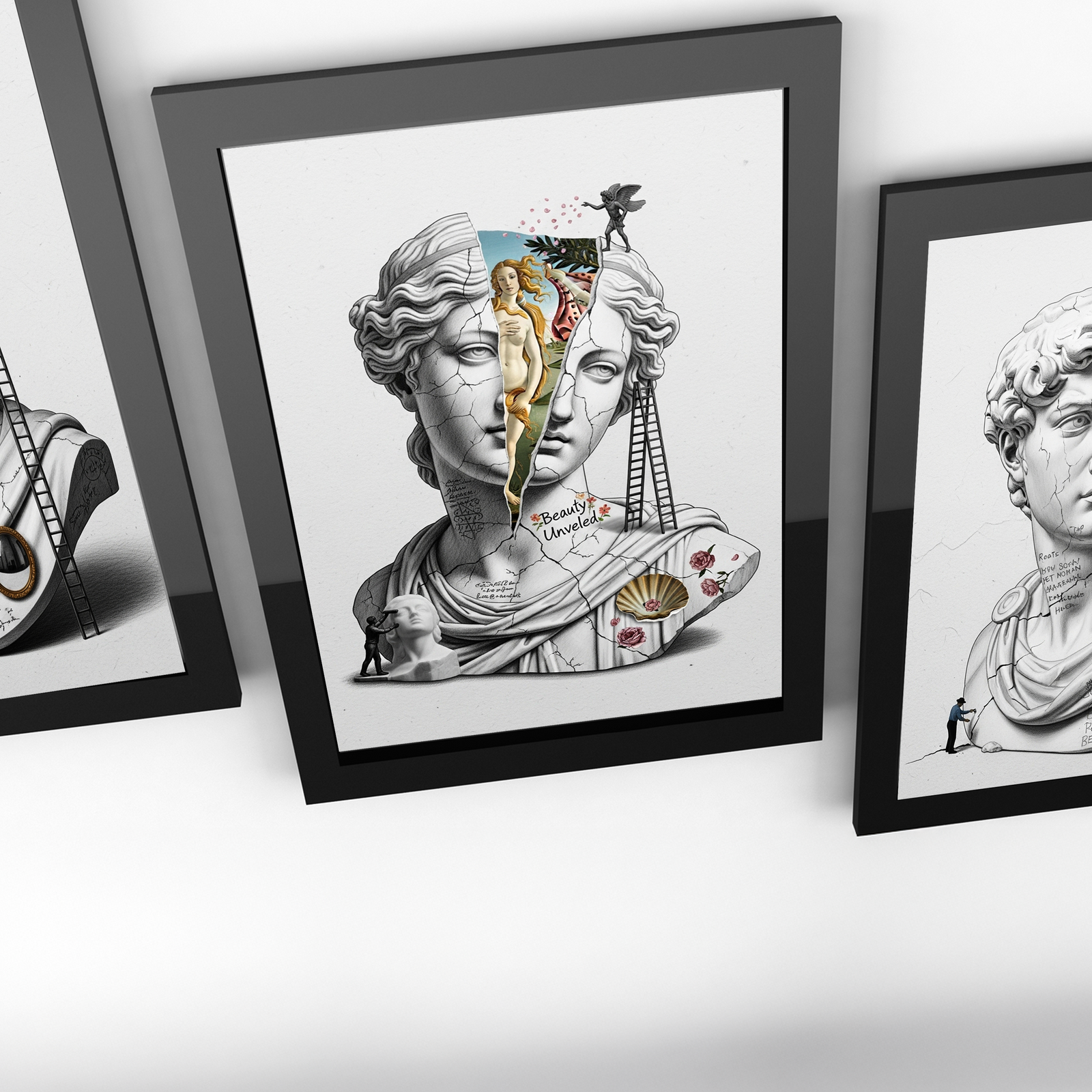 Beauty Unveiled — Botticelli's Venus Reimagined Wall Art Print