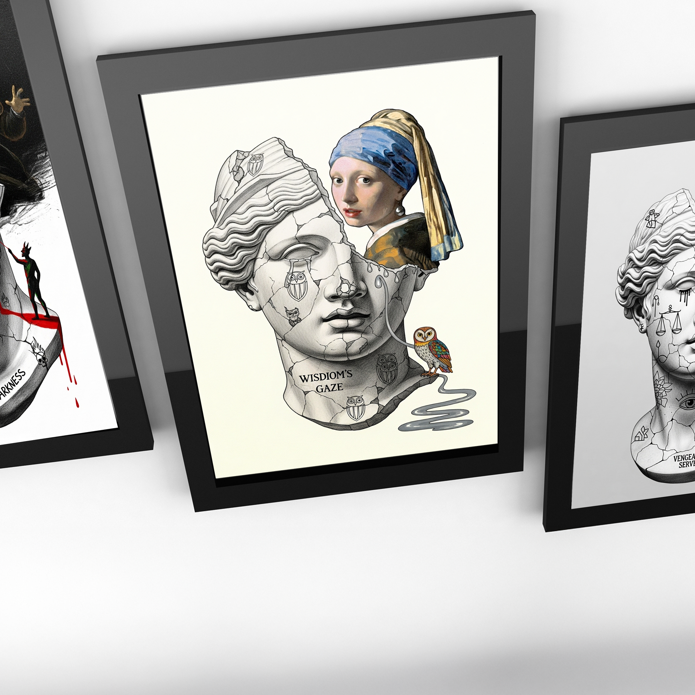 Wisdom's Gaze — Vermeer's Girl with a Pearl Earring Wall Art Print