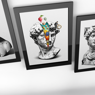 Reality is Fluid — Surreal David Bust Wall Art Print
