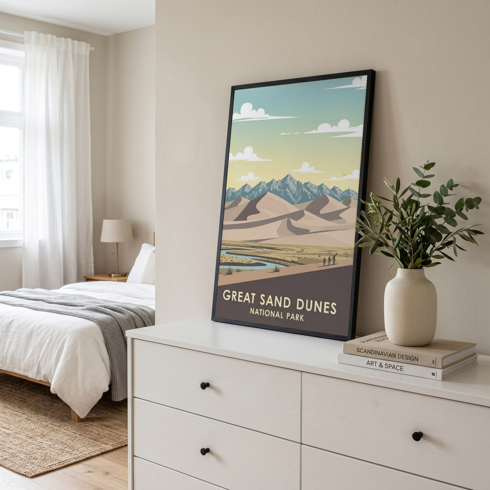 Great Sand Dunes National Park Poster — Vintage Colorado Dune Field Print
