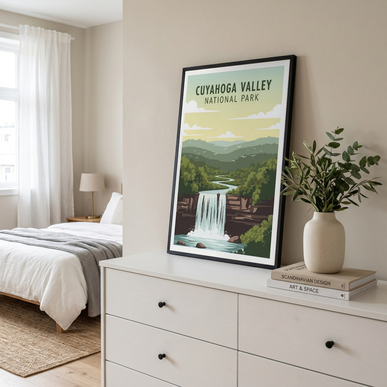 Cuyahoga Valley National Park Poster — Vintage Ohio Brandywine Falls Print