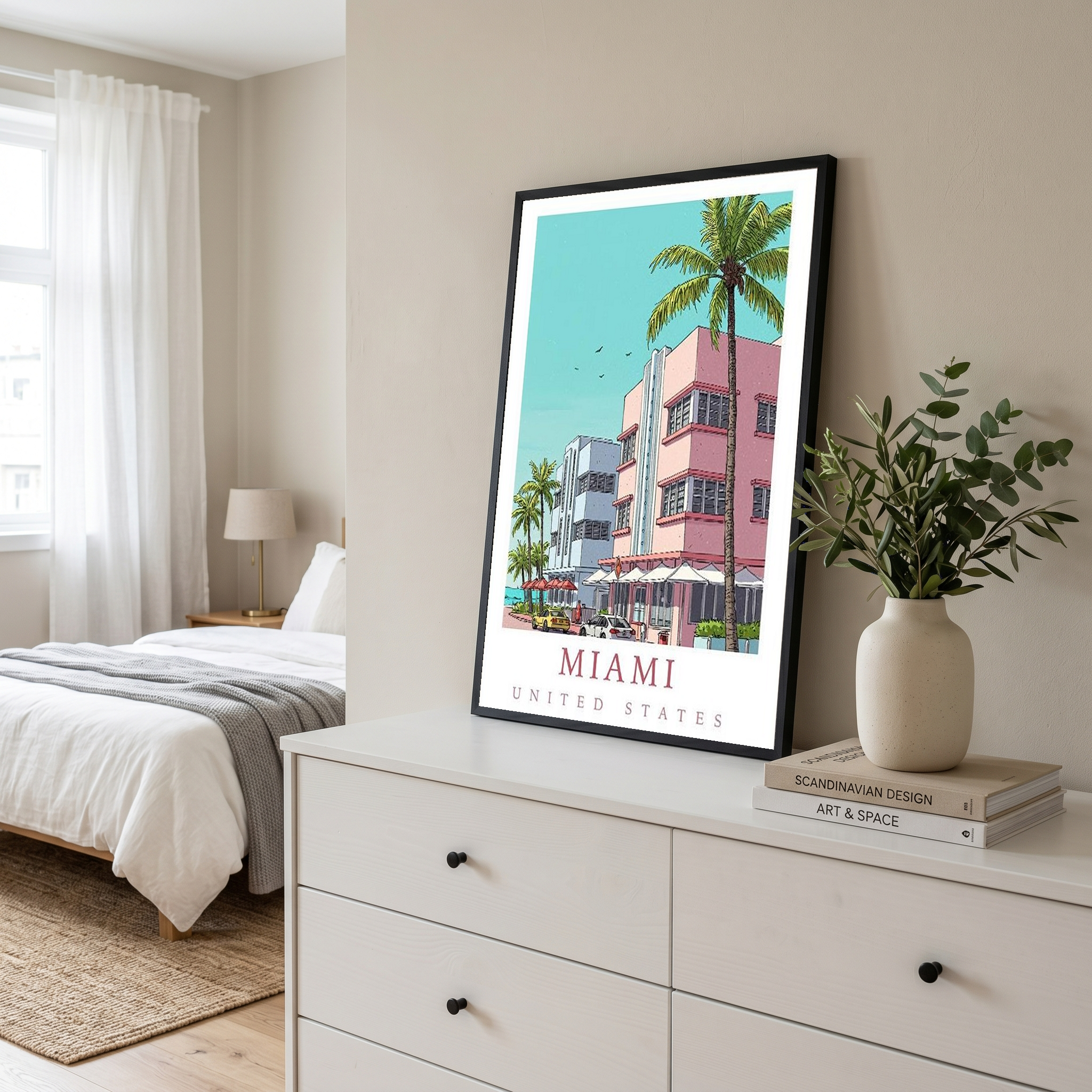 Miami Florida — Art Deco Ocean Drive Wall Art Print