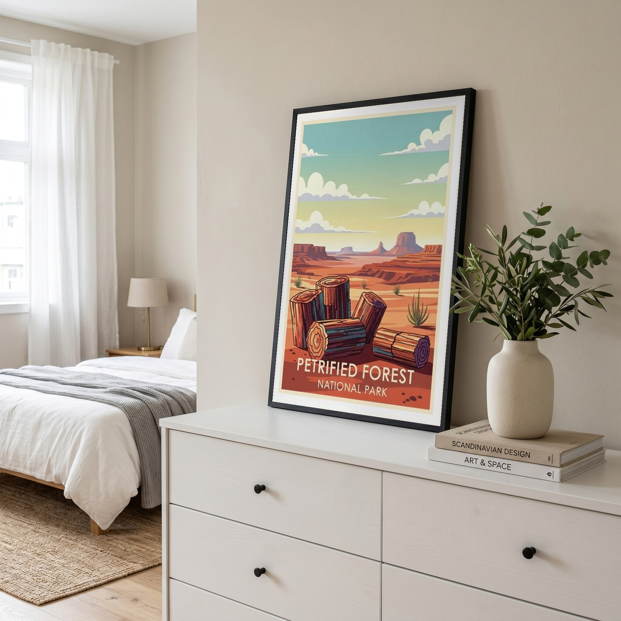 Petrified Forest National Park Poster — Vintage Arizona Painted Desert Print