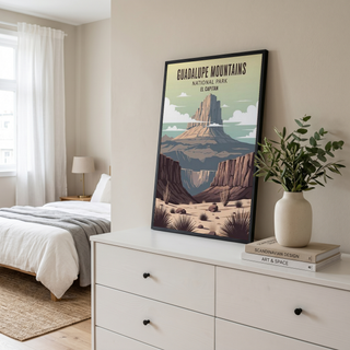 Guadalupe Mountains National Park Poster — Vintage El Capitan Texas Print