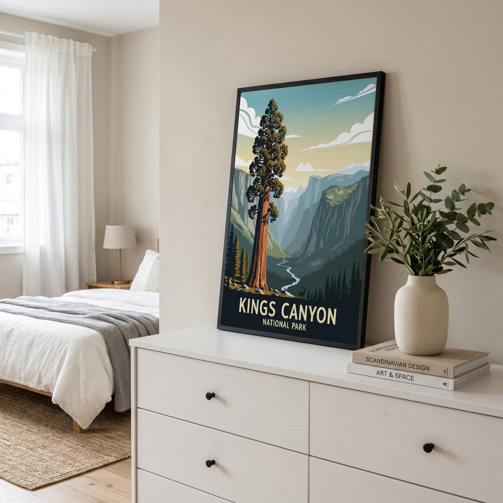 Kings Canyon National Park Poster — Vintage California Giant Sequoia Print