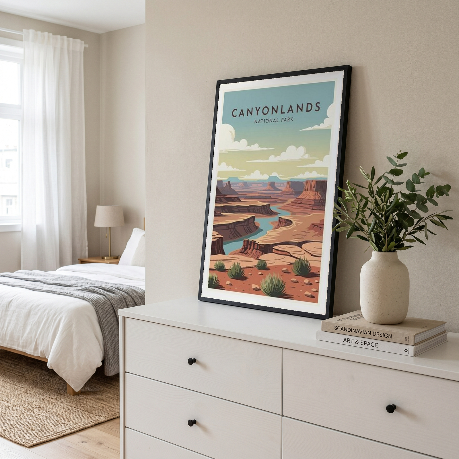 Canyonlands National Park Poster — Vintage Utah Mesa River Print