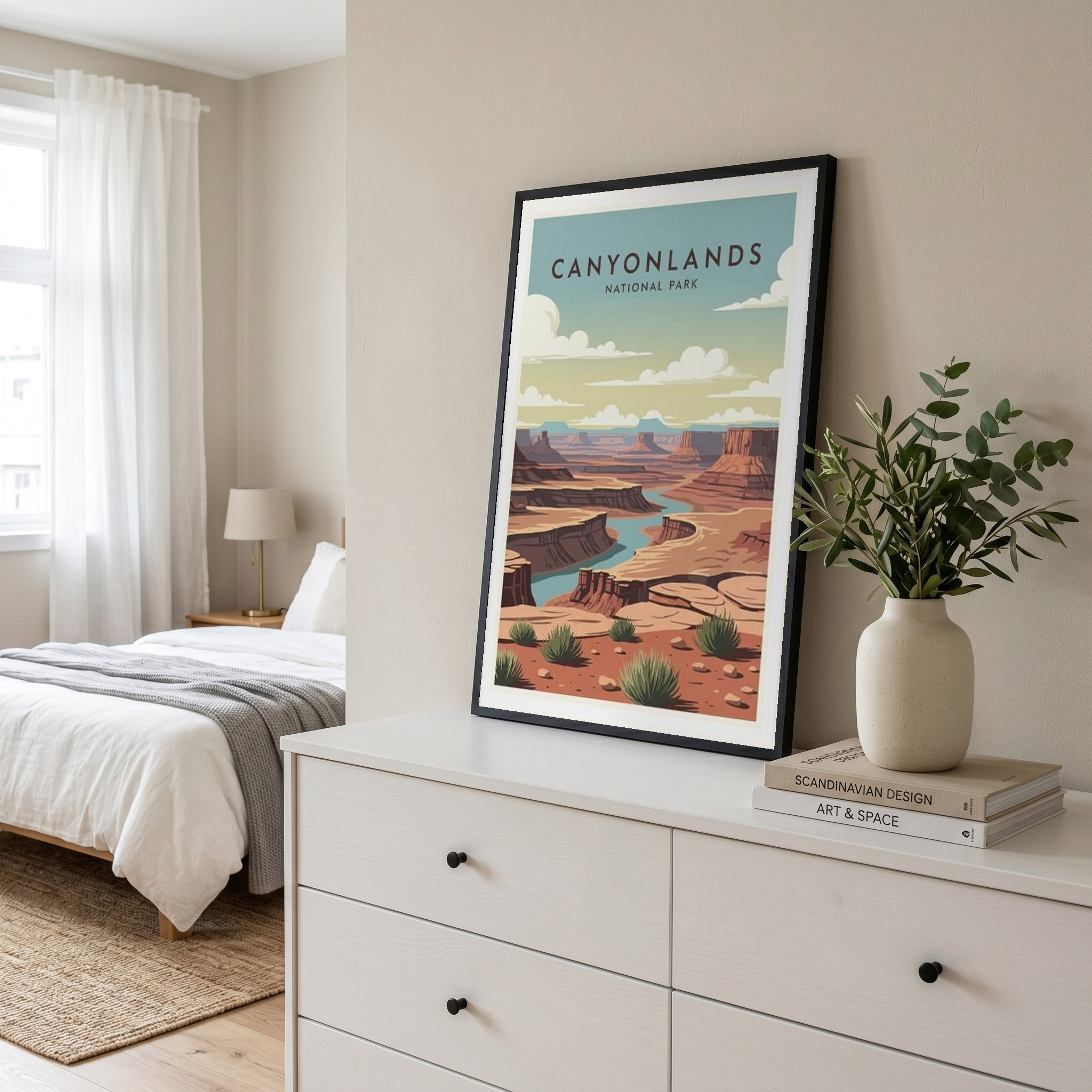 Canyonlands National Park Poster — Vintage Utah Mesa River Print