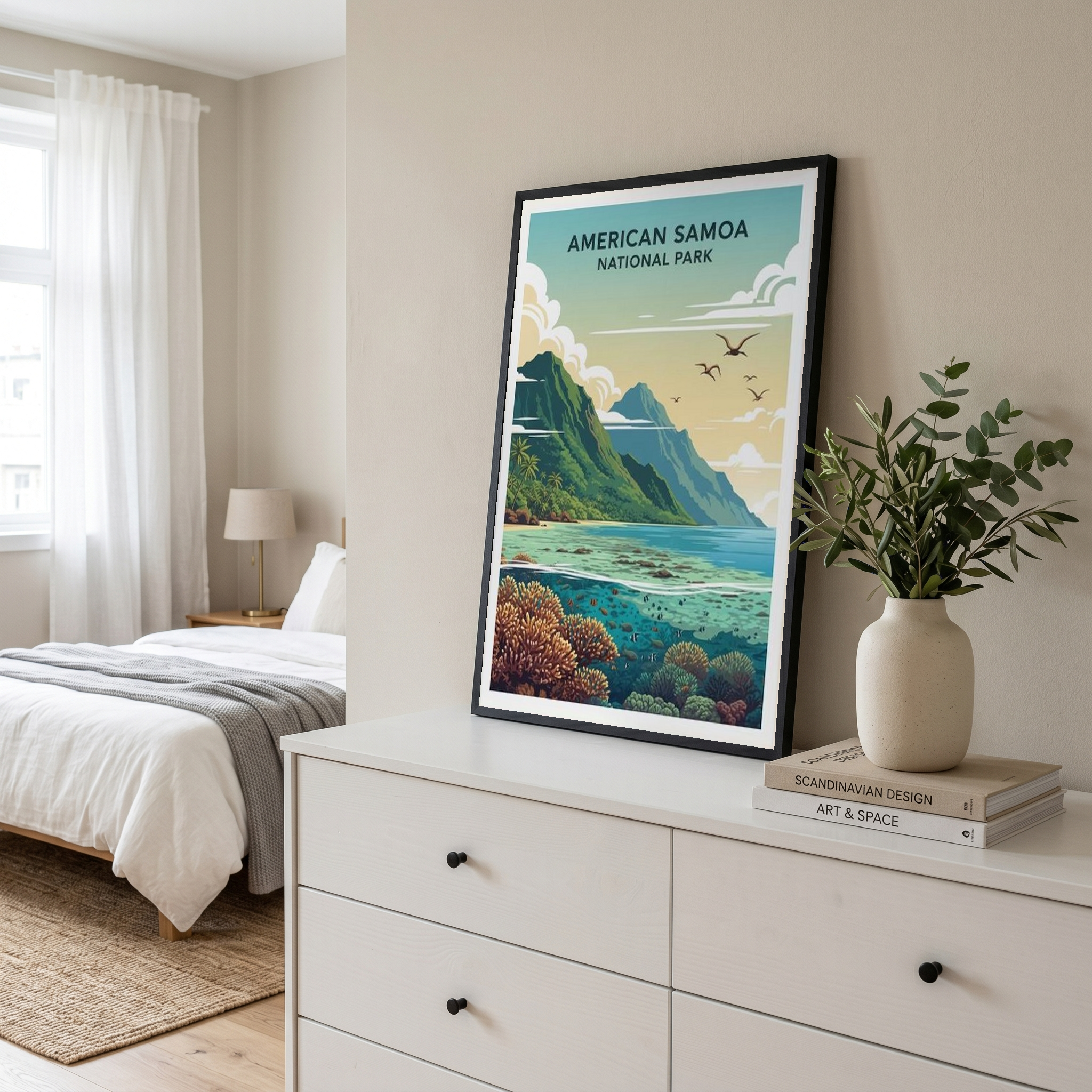 American Samoa National Park Poster — Vintage Pacific Island Travel Print