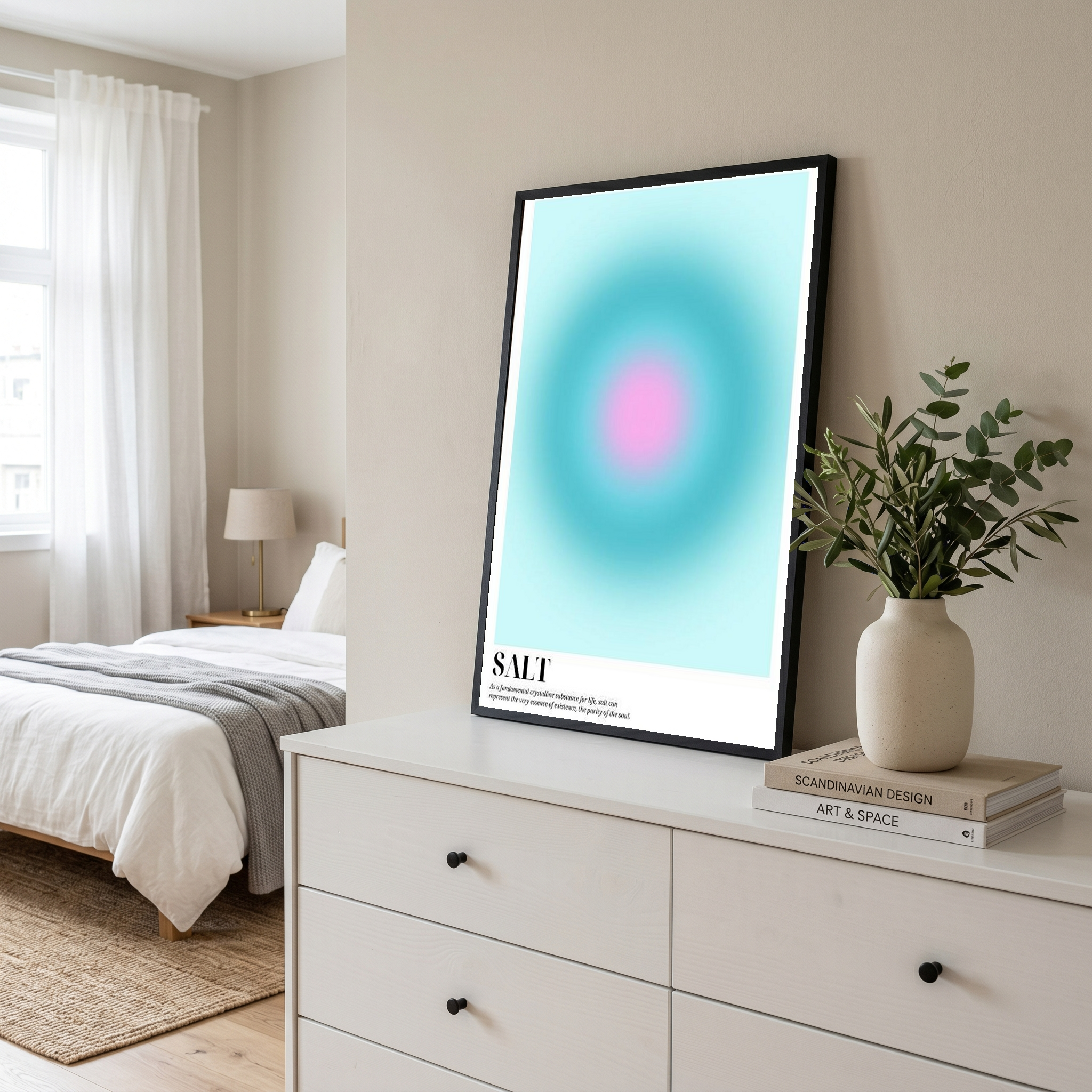 Salt Aura Abstract Poster — Spiritual Gradient Wall Art Print
