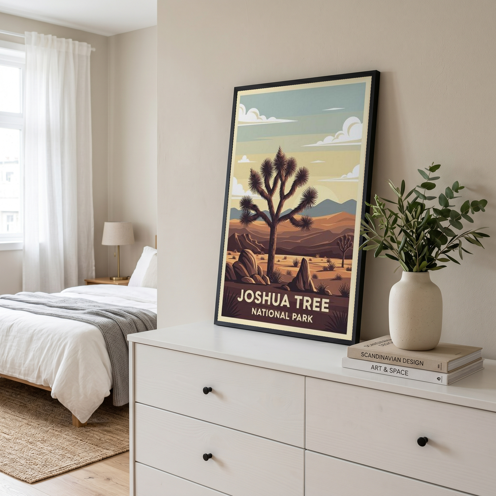Joshua Tree National Park Poster — Vintage California Desert Yucca Print