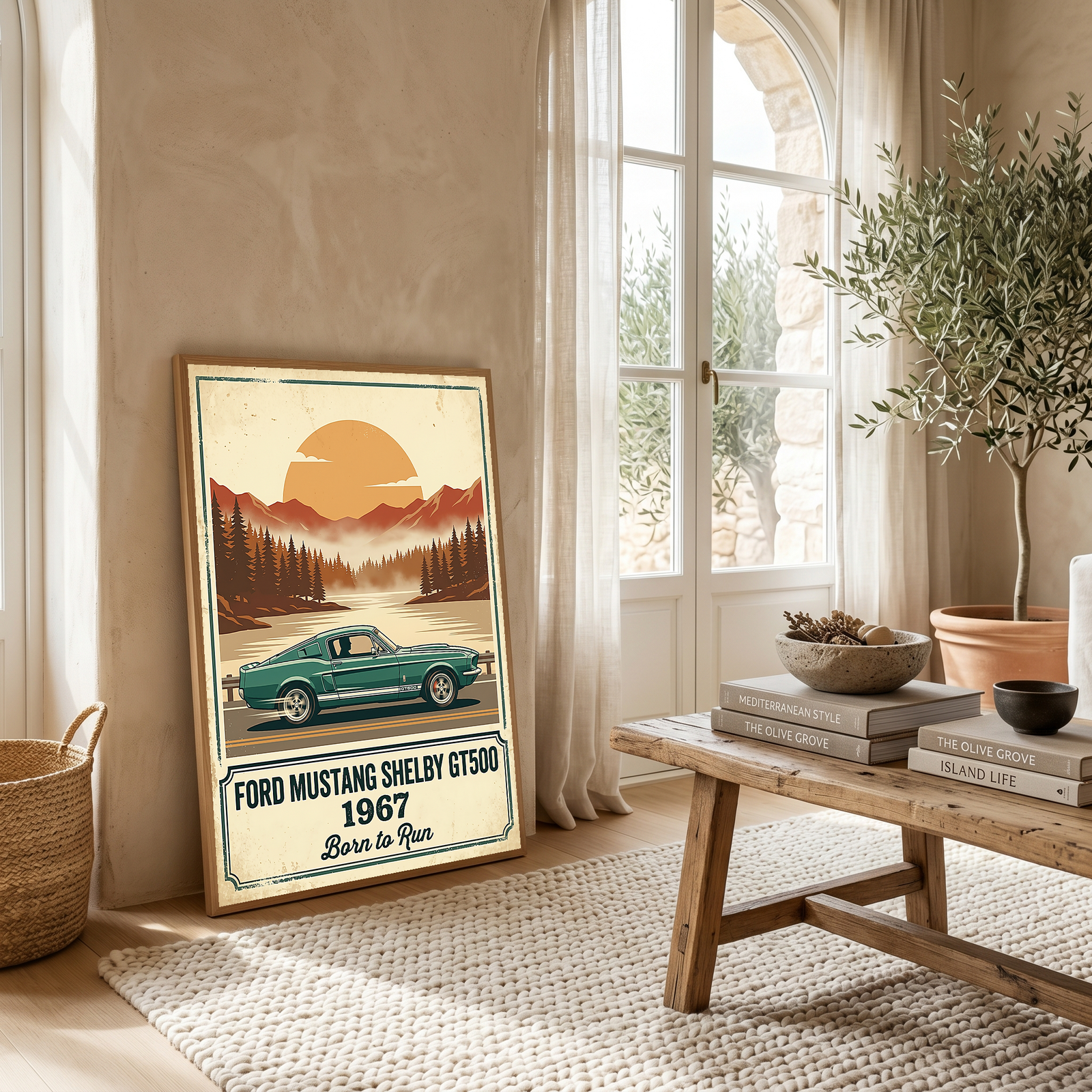 Ford Mustang Shelby GT500 1967 Forest Green Edition — Vintage Muscle Lake Print