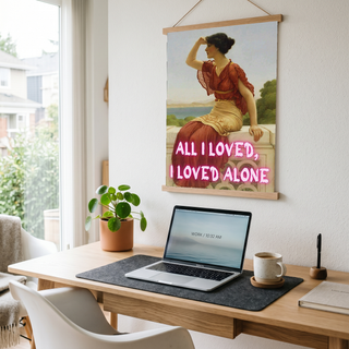 All I Loved, I Loved Alone — Edgar Allan Poe Quote Wall Art Print