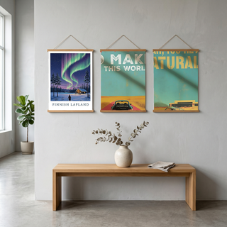 Finnish Lapland — Northern Lights Cabin Winter Wall Art Print