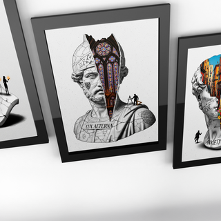 Lux Aeterna — Surreal Roman Bust Wall Art Print
