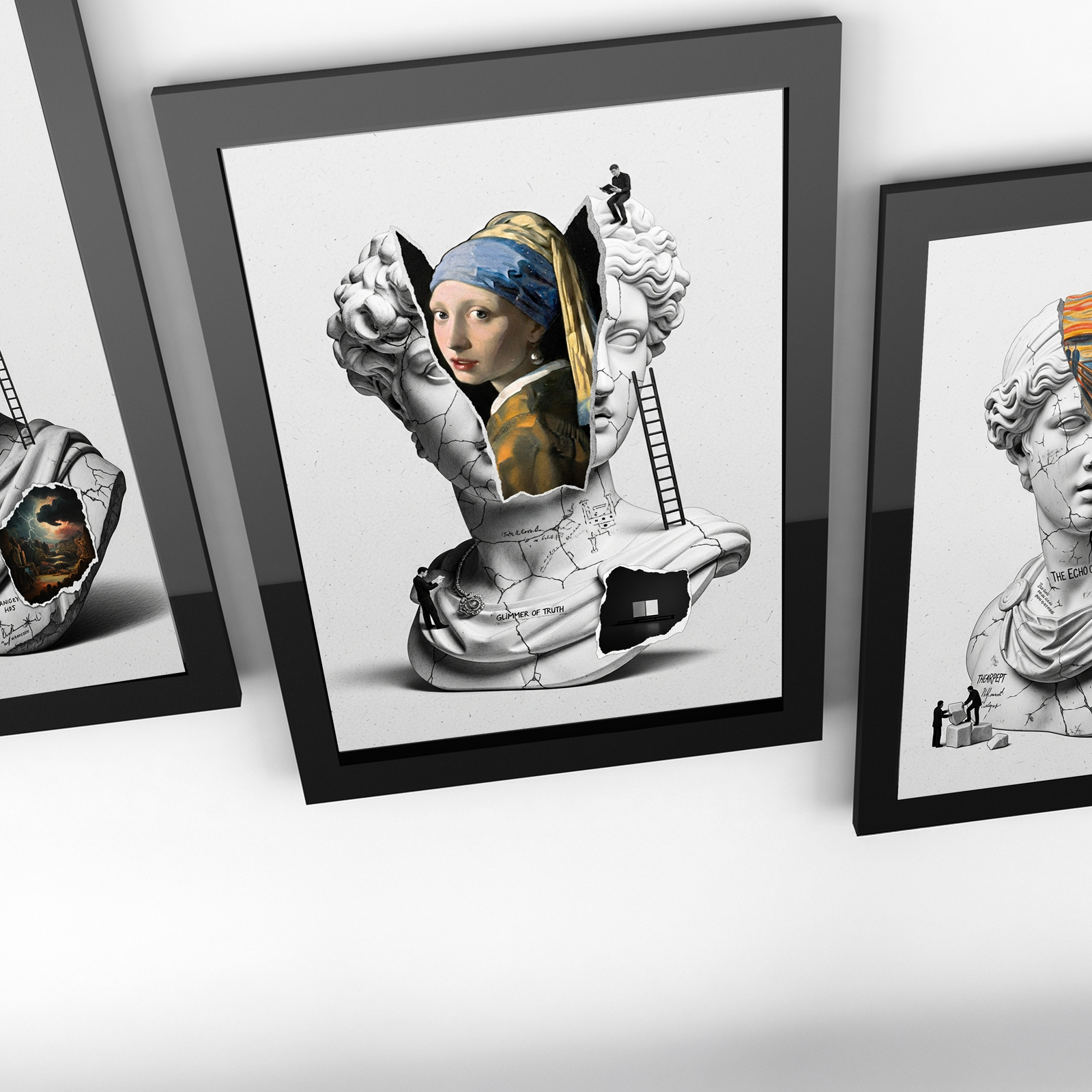 Glimmer of Truth — Vermeer's Girl with a Pearl Earring Wall Art Print