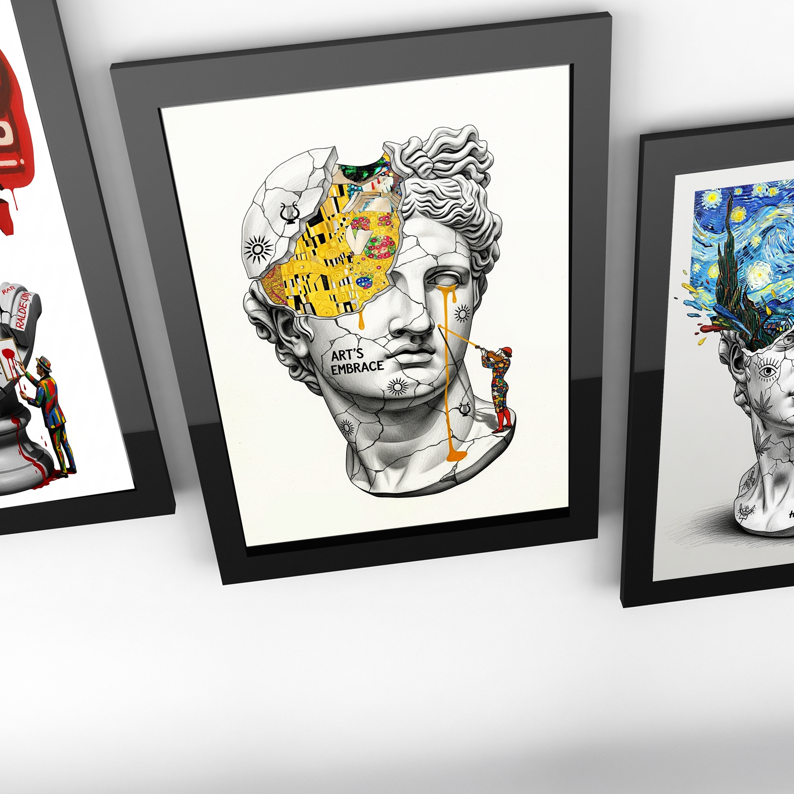 Art's Embrace — Gustav Klimt Inspired Wall Art Print
