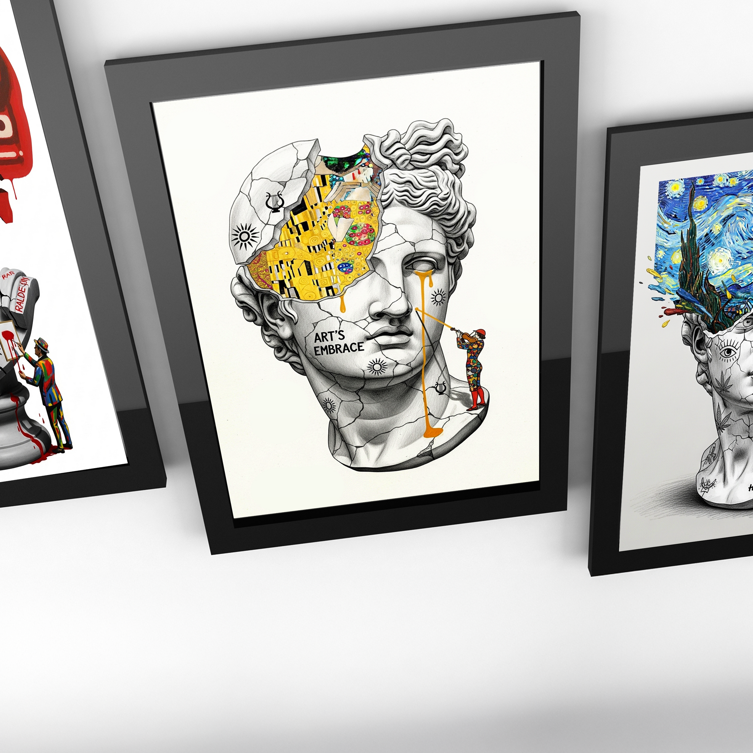Art's Embrace — Gustav Klimt Inspired Wall Art Print