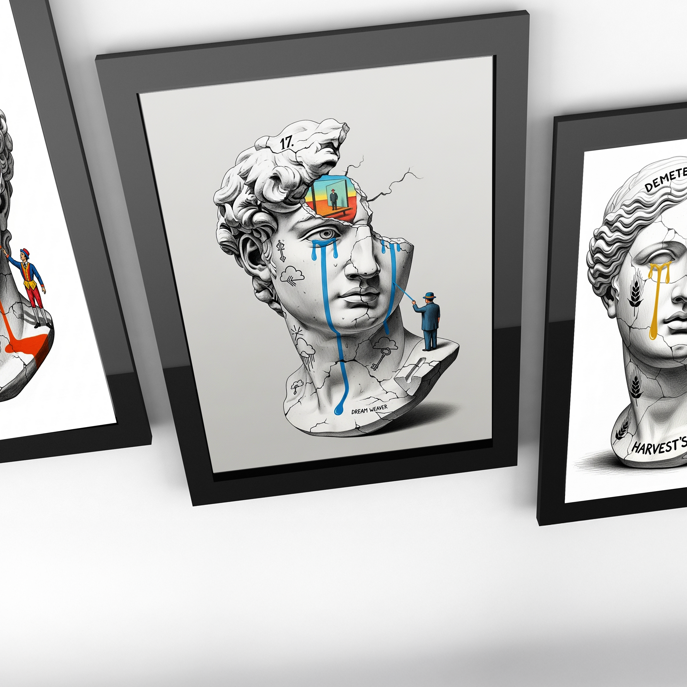Dream Weaver V.2 — Surreal David Bust Wall Art Print