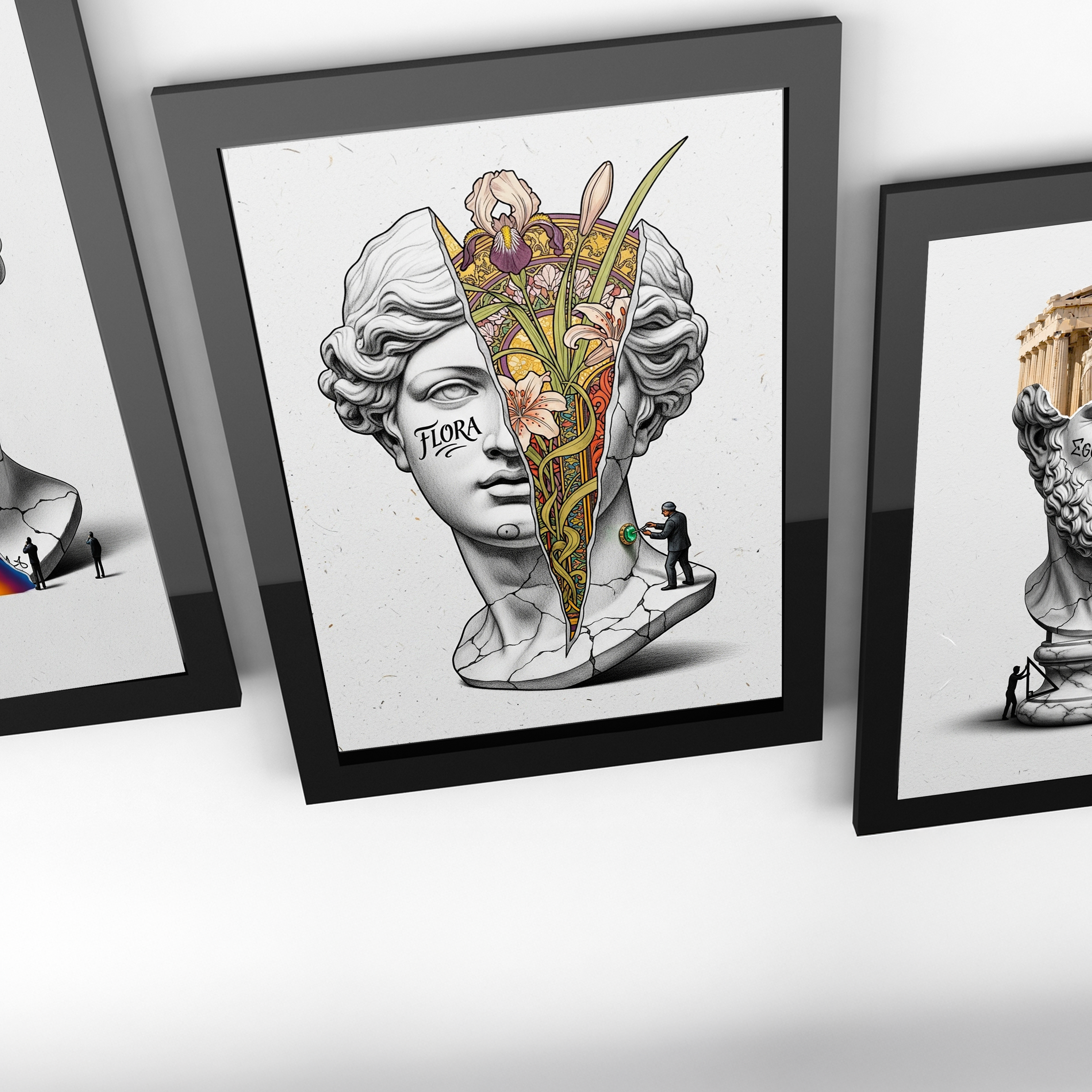 Flora Art Nouveau — Venus Bust Wall Art Print