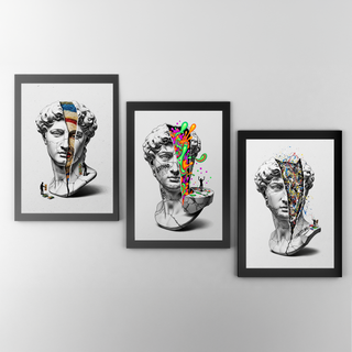 Expand Pop Art — Surreal David Bust Wall Art Print