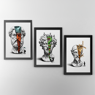 Gorgon Medusa — Surreal Apollo Bust Wall Art Print