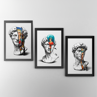Aquarium Mind — Surreal David Bust Wall Art Print