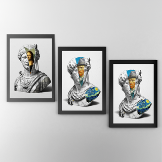 Van Gogh Starry Night — Surreal Altered Art Wall Print
