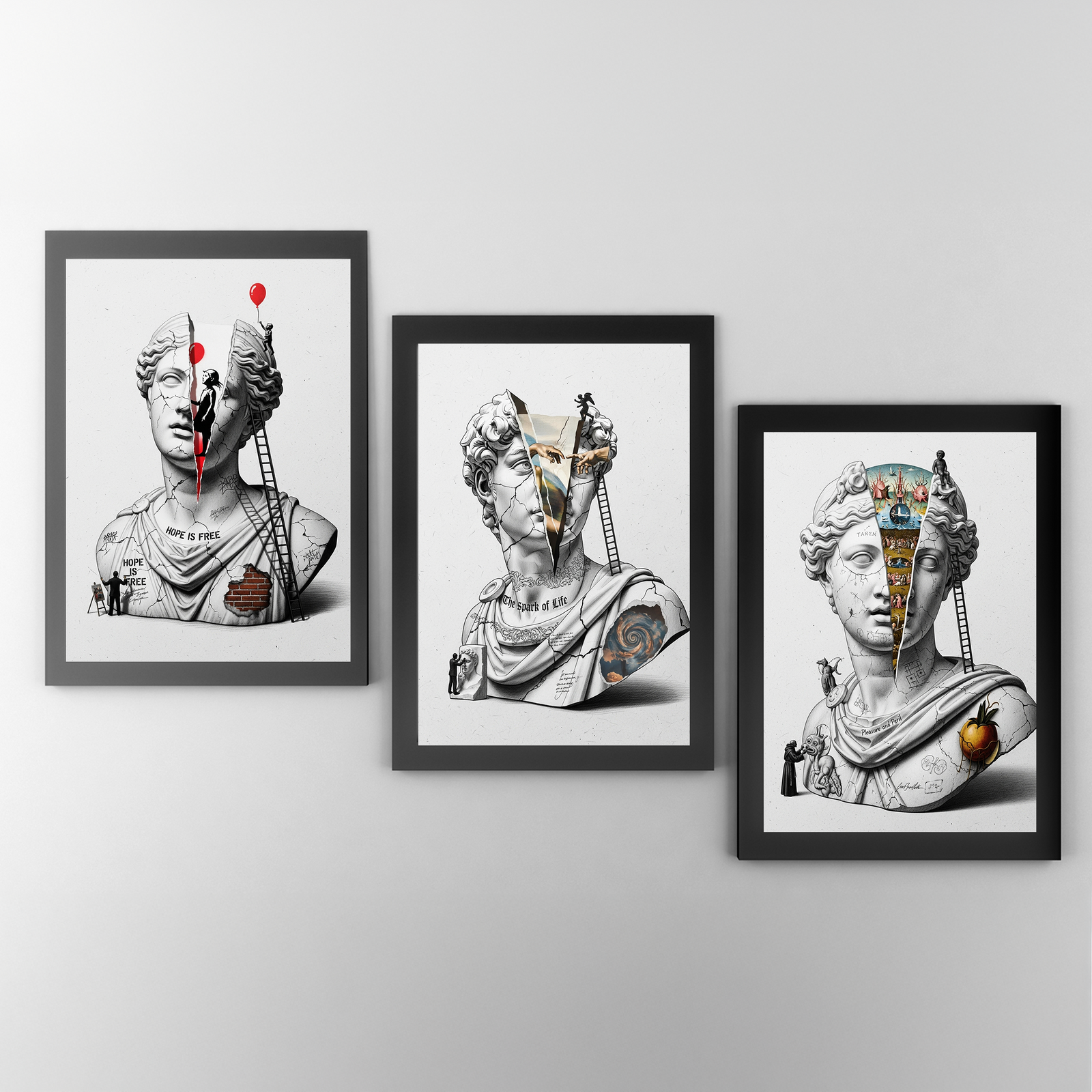 The Spark of Life — Michelangelo's Creation of Adam Wall Art Print
