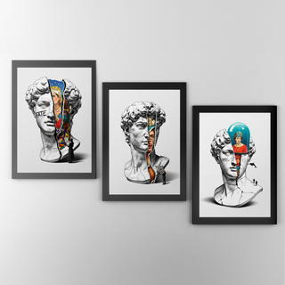 Layers — Surreal David Bust Wall Art Print