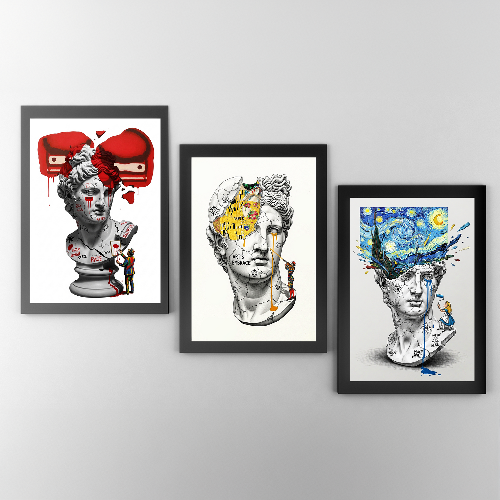 Art's Embrace — Gustav Klimt Inspired Wall Art Print