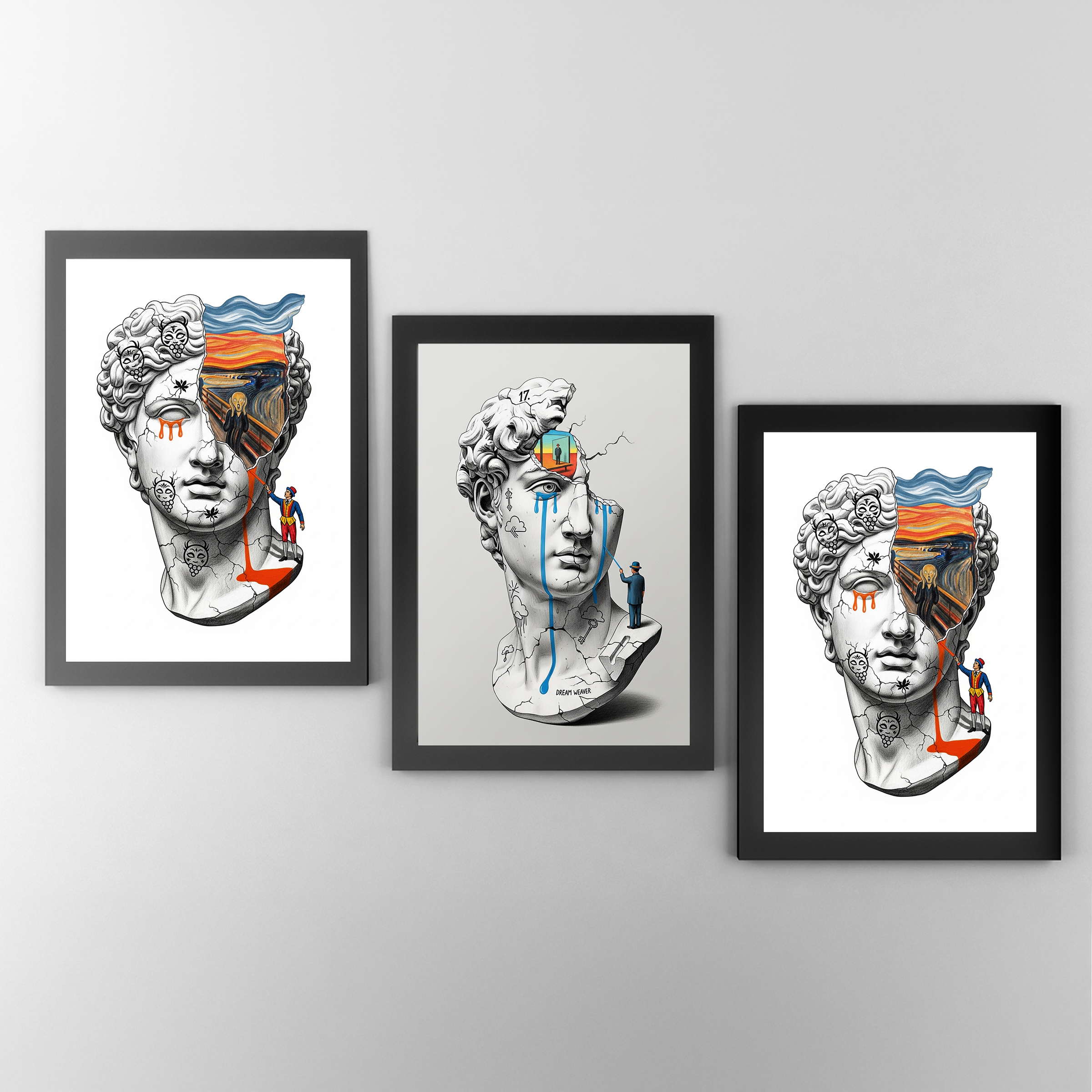 Dream Weaver V.2 — Surreal David Bust Wall Art Print
