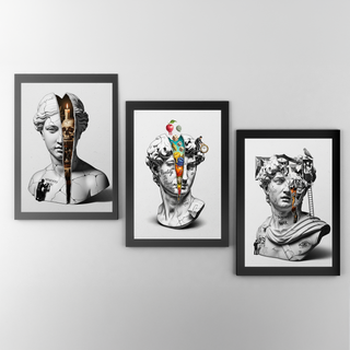 Reality is Fluid — Surreal David Bust Wall Art Print