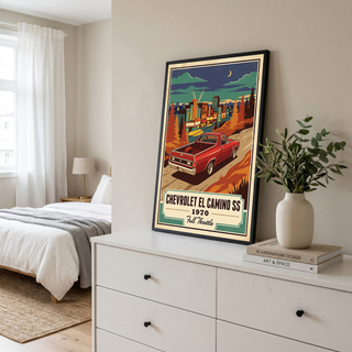 Chevrolet El Camino SS 1970 Poster — Vintage Muscle Truck Cinema Marquee Print