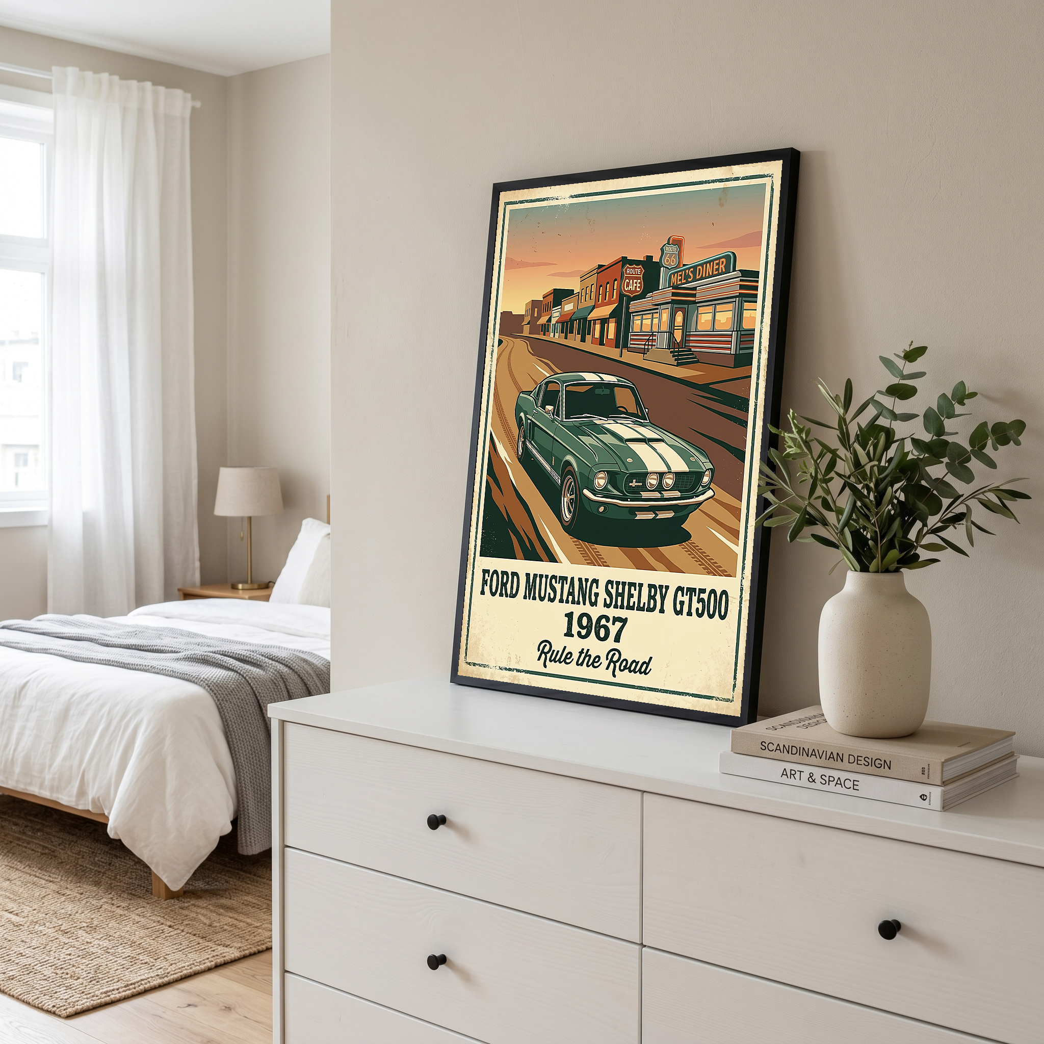 Ford Mustang Shelby GT500 1967 V3 Poster — Route 66 Vintage Diner Print