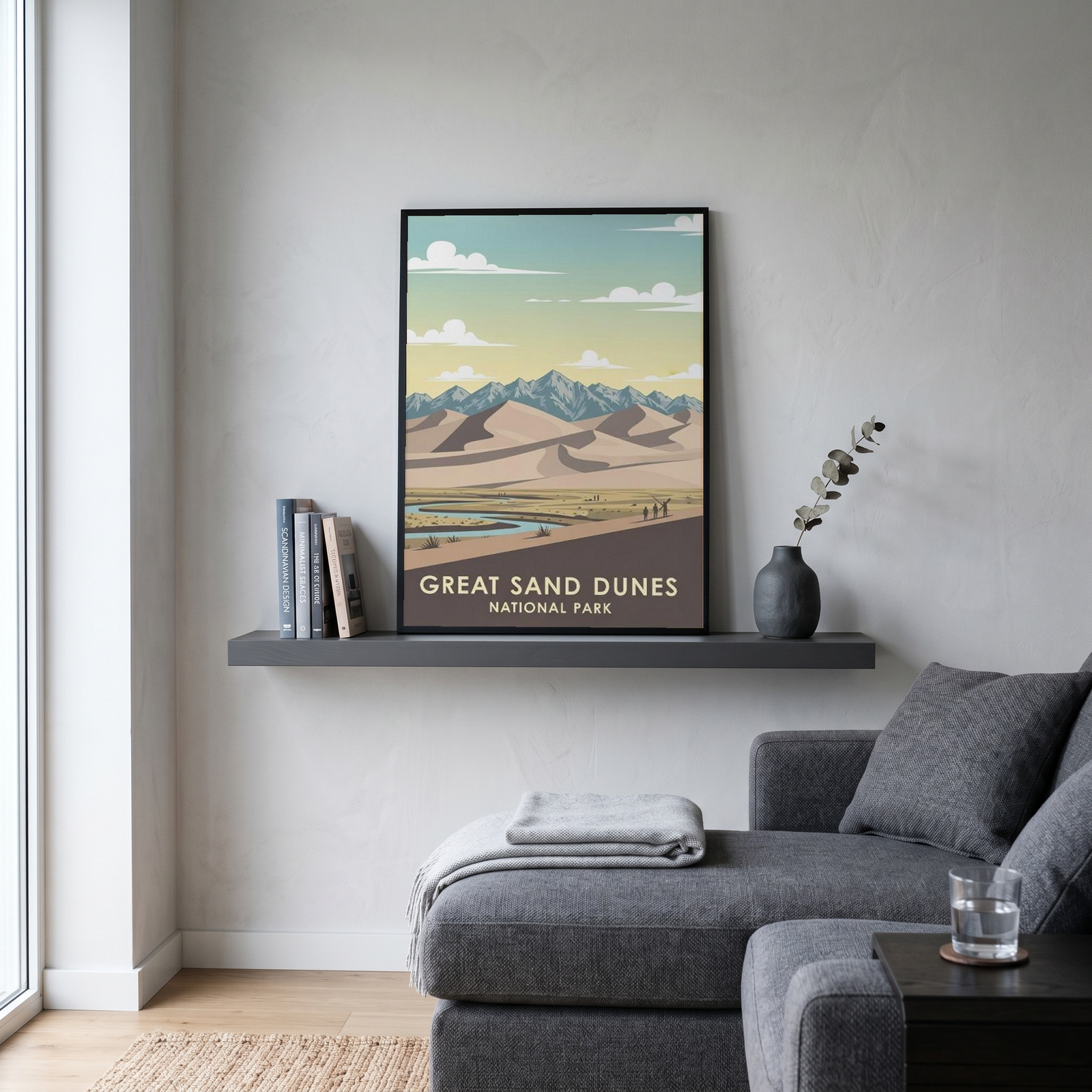 Great Sand Dunes National Park Poster — Vintage Colorado Dune Field Print