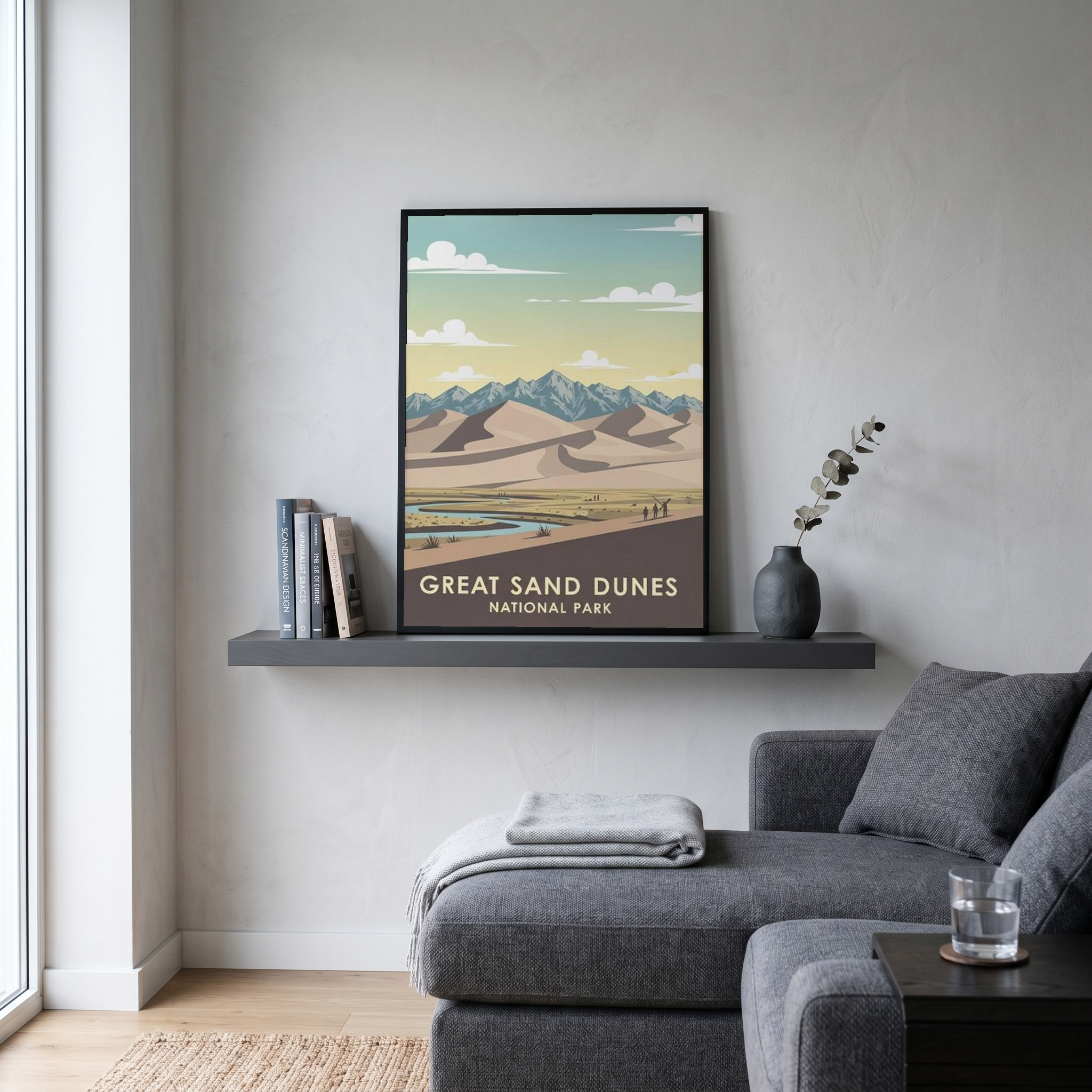 Great Sand Dunes National Park Poster — Vintage Colorado Dune Field Print