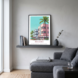 Miami Florida — Art Deco Ocean Drive Wall Art Print