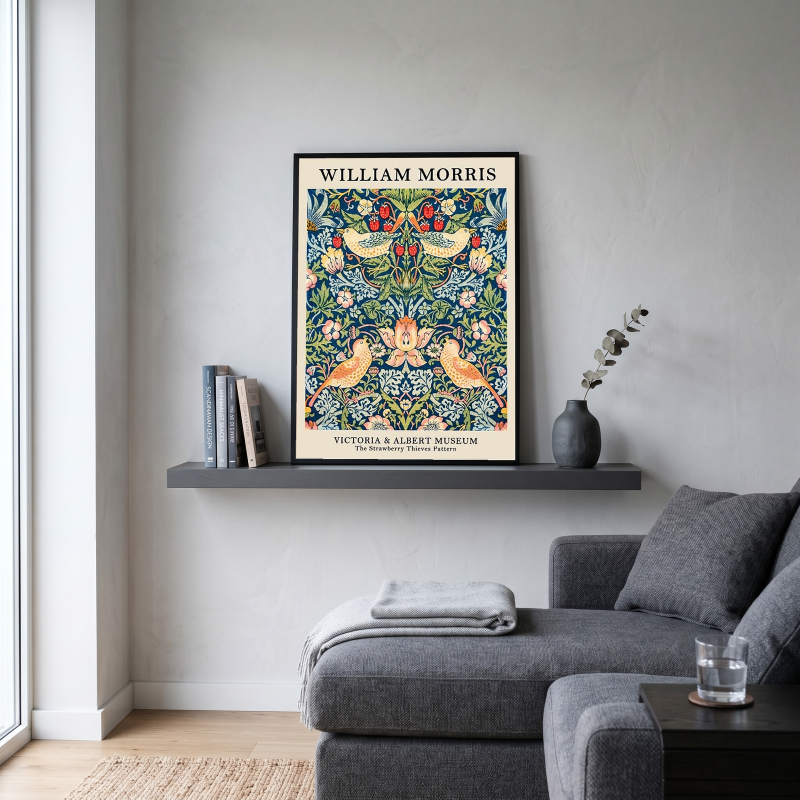William Morris Strawberry Thief Print — V&A Museum Botanical Art
