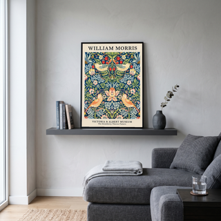 William Morris Strawberry Thief Print — V&A Museum Botanical Art