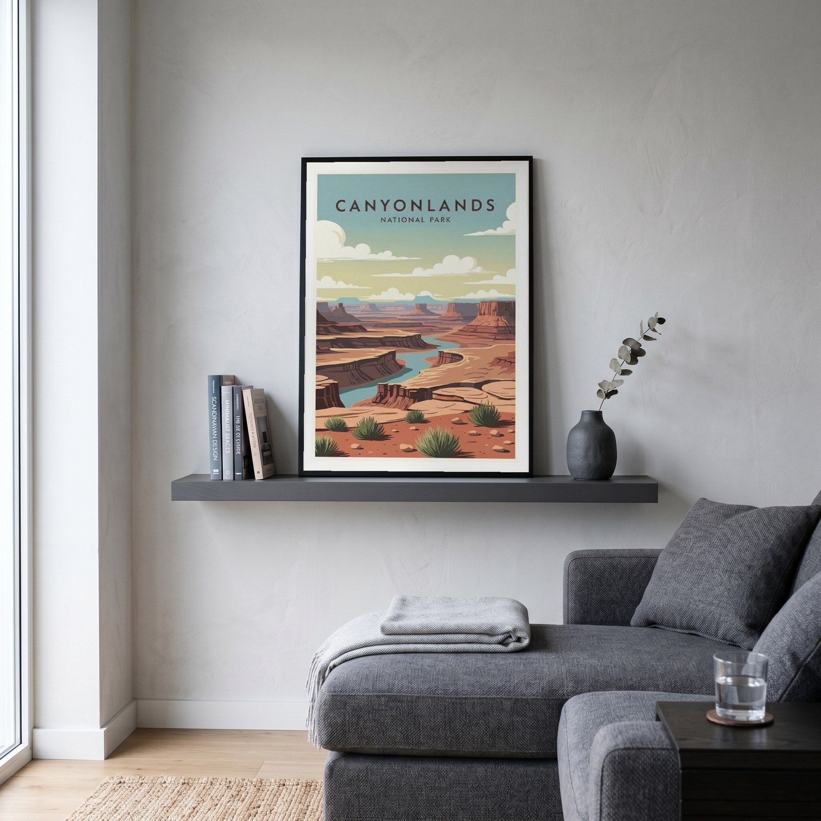 Canyonlands National Park Poster — Vintage Utah Mesa River Print