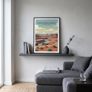 Canyonlands National Park Poster — Vintage Utah Mesa River Print