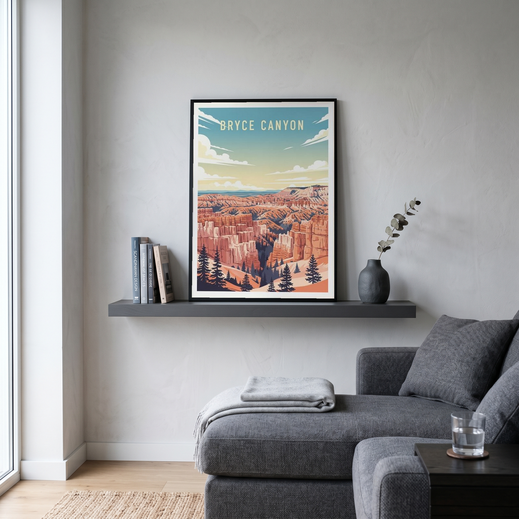 Bryce Canyon National Park Poster — Vintage Utah Hoodoo Sunrise Print