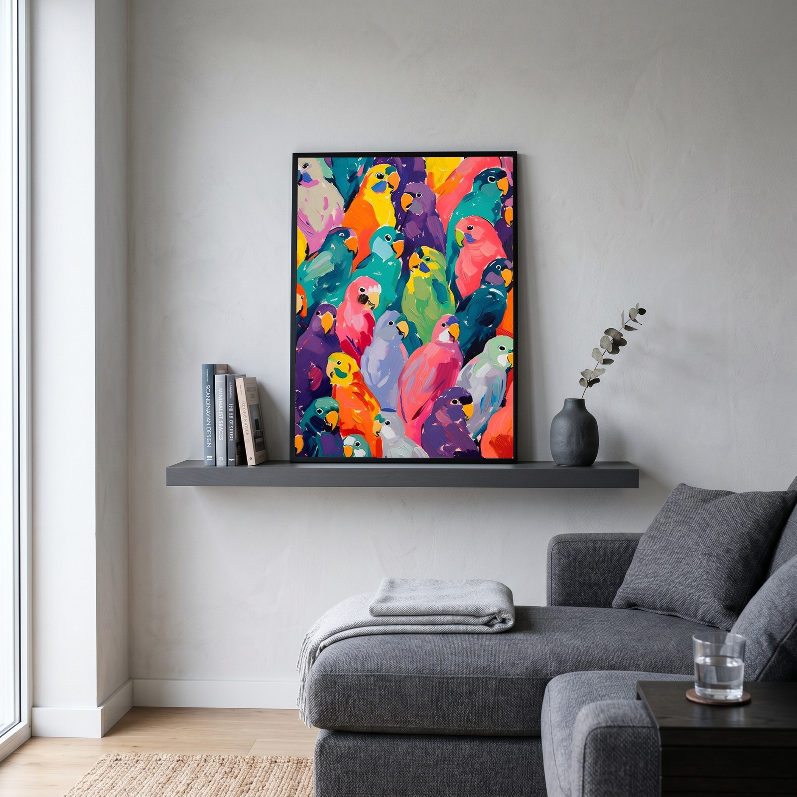 Pop Art Parrot Print — Vibrant Tropical Bird Wall Decor Poster