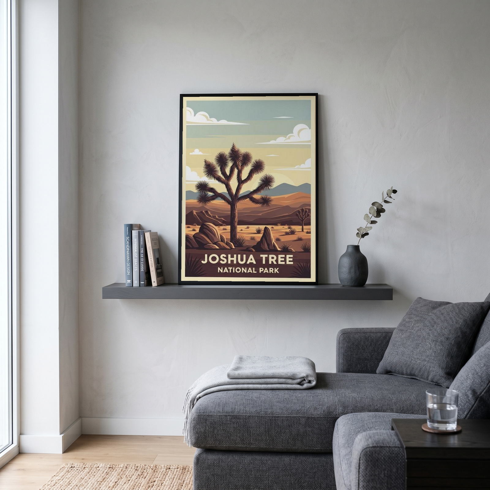 Joshua Tree National Park Poster — Vintage California Desert Yucca Print