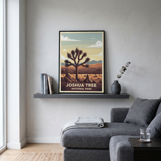 Joshua Tree National Park Poster — Vintage California Desert Yucca Print