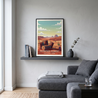 Petrified Forest National Park Poster — Vintage Arizona Painted Desert Print
