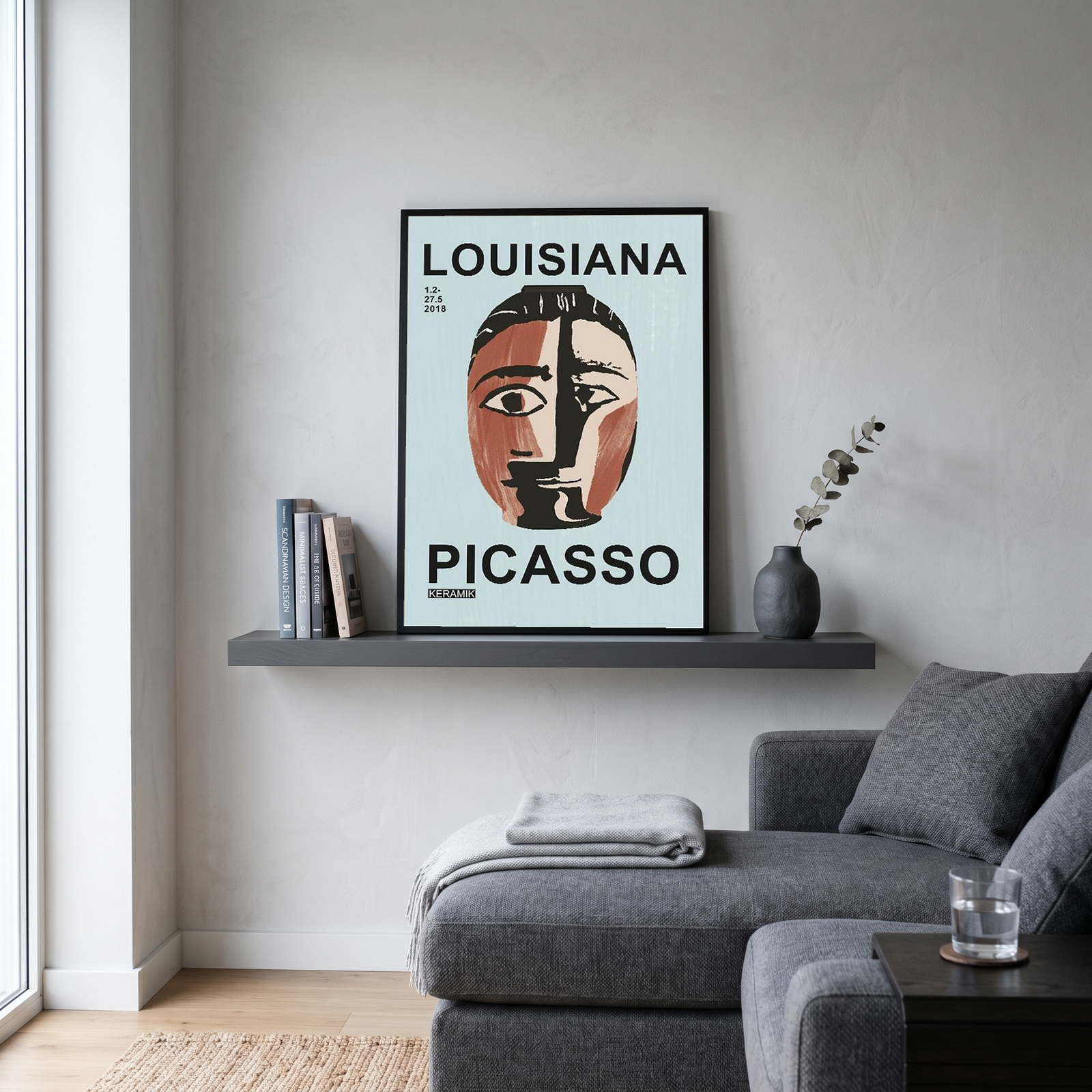 Picasso Louisiana Keramik Poster — Abstract Face Exhibition Print