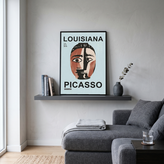 Picasso Louisiana Keramik Poster — Abstract Face Exhibition Print