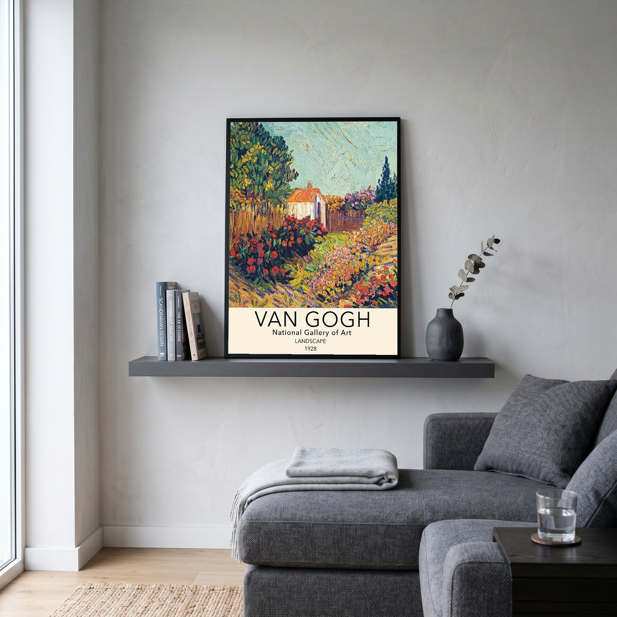 Van Gogh Landscape Poster — National Gallery Post-Impressionist Print